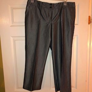New York & Company stretch gray sleek capris, size 14